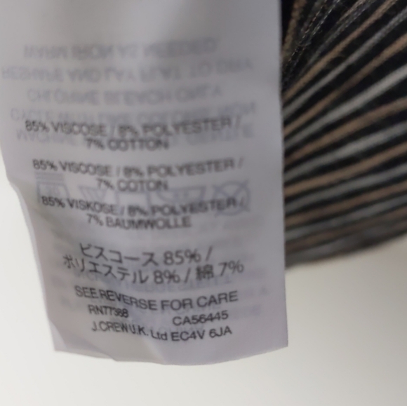 Madewell Striped Scoop Neck Knit Dress Black Tan Women's XL - Picture 5 of 7